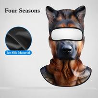 Windproof Balaclava Mask Ice Silk Eared Head Cover Novelty Full Face Mask  Cycling/Party/Outdoor Style-B