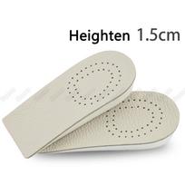 Sunvo Invisible Height Padidinti vidpadžiai vyrams Lifto Batai Įdėklai Pusiau kvėpuojantis Odinis Didinamasis vidpadis Lift Kulno Kilimėlis 1.5cm Height insole gray