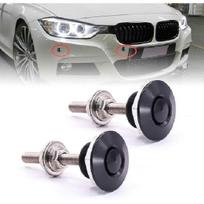 2PCS Bonnet Catch Button Push Release Hood Quick P Latch Protectors Lock Set gray