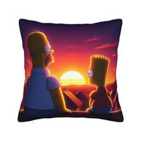 Decorative Pillowcase The S-Simpsons Accessories Seater  Pillow Case Cover Zipper Multi-Size 12x12Inch red