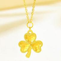 Drakono žvynų keturlapis dobilas karoliai - Sėkmės pakabukas moterims, madingas raktikaulio grandinėlė, idealus gimtadienio dovana merginai Dragon Scale Three-Leaf Pendants [No Chain] beige