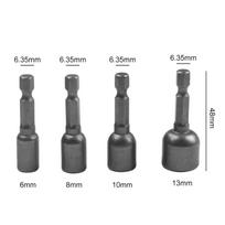 4-piece Set Magnetic Nut Driver Power Drill Accessories Socket Set