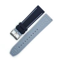 20mm 22mm 24mm Silicone Rubber Strap For Ticwatch Pro 5 Watch Band For Ticwatch Pro 3 Ultra GPS LTE/GTX/GTH 2/E3 Wristband For TicWatch E3 juoda pilka spalva