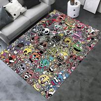 2025 New FNAF game Carpet Rug for Living Room Bedroom Home Sofa Decoration,Kids play Non-slip Floor Mat25 100x150cm( 39x59in) black