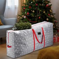 Christmas Tree Bag Waterproof Dustproof Protect 210D Oxford Cloth Heavy Duty 122cmx38x51cm white