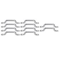 10Pcs Boat Top Pad Eye Deck Loop Tie Down 316 Stainless Steel Set Kit for Fixing gray