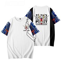 Anime Mobile Suit Gundam SEED Strike Freedom ZGMF-X20A  T-Shirt Men Women Color Block Sleeve Casual Short Sleeve Graphic Tees S black
