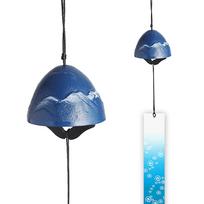 TARATI Iron Wind Japanese Mount Fuji Retro Interior Hanging Metal Wind Garden for Home Soothing Summer Blue Chime, Style, Design, Ornament, Chime, mėlyna