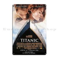 Titanic Ticket Vintage Poster Metal Signs Iron Party Painting Custom Cinema Tin Sign Poster 20x30cm（7.8x11.8inch） beige