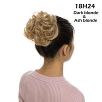 S-noilite Synthetic Elastic Band With Hair Curly Chignon Hair Women Drawstring Ponytail Hairpieces Black Brown Blonde Hairpiece (as the picture,As pictures show) white