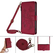 Suitable for Google Pixel 9A leather case, Sony Xperia 1 VII butterfly pattern zipper wallet crossbody protective case Other models brown