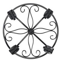 Versatile Plant Caddy With Wheels Rolling Plant Stand, Heavy Duty Iron Garden Flower Pot, Potted Plant Dolly With Locking black