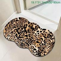 1 vnt. prabangus leopardo rašto kilimas, patvarus neslystantis plaunamas vidaus kilimas visais metų laikais, Helovino Padėkos dienos Kalėdų dekoras 40X90cm white