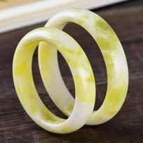 Floating Flowers, Yellow Turmeric, Jade, Jade Bracelets, Jade Bracelets, Gifts, Jade A3 yellow