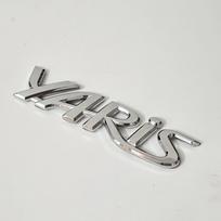 3D Chrome Matt black Toyota Yaris Car Emblem Badge Sticker Rear Trunk Decal for Yaris XP90 XP130 Exterior Replacement gray
