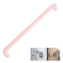 Wall Mount Slipper Rack Quick Drying Adhesive Towel Bar Multipurpose for Bathroom Kitchen Entryway white