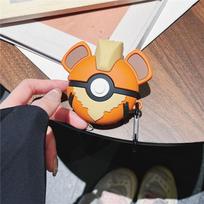 3D Growlithe Ball For Airpods Pro 2 Case,3D Anime Earphone Shockproof Earphone Cover For Airpods 4 3 2 1 Case FUNDA For airpods 1 2 orange