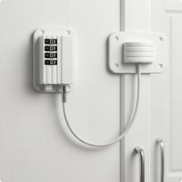 Window Lock Combination Door Keyless for Young Children, Renters, Home, Kitchen, Nursery Large Small gray