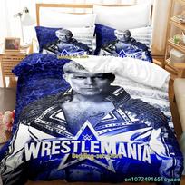 New Cody Rhodes American Nightmare Bedding Set Single Twin Full Queen King Size Bed Set Adult Kid Bedroom Duvetcover Sets Anime EU Single 135*200cm/53x79in 3pcs gray