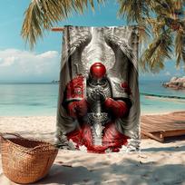 Ultra-Soft Beach Towel with Warhammer 40k Theme,Ideal for Pool - Camping, Diving - Perfect Travel Essential, Vibrant Beach Towel. 80cmx160cm(31x63inch) gray
