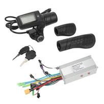 36V 48V 1000W 38A Sine Wave Brushless Controller 3 Mode Bike Motor Controller 805 Half Twist Throttle Handle with Panel black