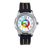 Educational Watch for Colorful Kids Time Management Skills Improvement Educational Watch [AiO JAPAN] Children, Watch, Watch, (Black) juoda