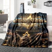 Name Custom Assassin Creed Print Flannel Blanket High Quality Warm Comfortable Cover for All Seasons Perfect for Gifts Home Decor 150cm x 200cm