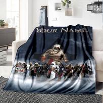 Name Custom Assassin Creed Print Flannel Blanket High Quality Warm Comfortable Cover for All Seasons Perfect for Gifts Home Decor 150cm x 200cm