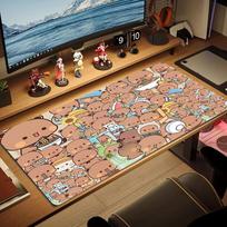 Bubu Dudu Cartoon Color Mouse Pad Large Gaming Table Cushion Non-slip Laptop Tablet Big Mousepad XXL Mat Mini PC Playmat With Lock edge 30cmx60cm(11.8x23.6inch)