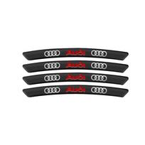 4 vnt. Aliumininiai Automobilio Ratlankių Ženkleliai Lipdukai Decals  kcpn5 Sline A3 A4 A4L A5 B3 B4 B5 B6 B7 B8 RS3 Quattro C5 C6 C7 A1 Q7 Q6 black