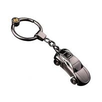 Rockyu Keychain Car-Shaped LED Light Made Zinc Alloy Cute Mini Car Design Men Available Multiple Colors Key Ring Stylish Easy Carry Small Item That black