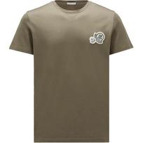 Moncler Double Logo Patch Crewneck T Shirt K10918C000768390Y823 M gray