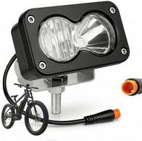 Ebike Headlight 20W Ultra Bright LED Baja Style Light for Mountain Bike Off-Road Cycling Electric Bike Night Riding Waterproof Design2000 Lumen white balta