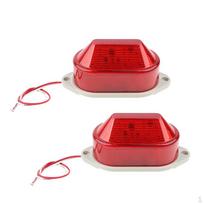 2x LED Beacon Red Flashing Strobe Signal Warning Light Lamp, AC220V red