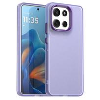 Anti-Drop Candy Color Case For Motorola Moto G86 Matte Transparent Case Moto G86 G66j G66y G56 G100 Pro Cover For Moto G86 Case For Moto G56 violetinė