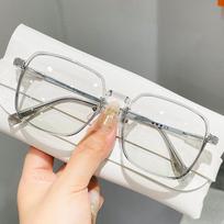 Oversized Blue Light Blocking Eye Protection Glasses Women's Yellow Lens Pink Lens Optical Spectacle Eyeglasses EMA gray
