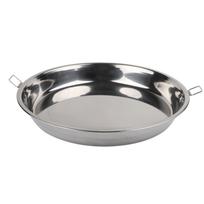 Stainless Steel Grill and Pizza Pan with Ergonomic Handle for Easy Transport 30cm gray