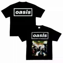 OASIS Oasis Band T-Shirt High Street Casual Vintage Short Sleeve Tee Digital Direct Injection Crew Neck M white
