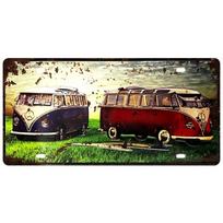 Motor Bus Car Plate License Metal Tin Signs US Route 66 Tinplate Poster Vintage Pin Up Signs Bar Cafe Garage Wall Decor Plaques 15x30cm black