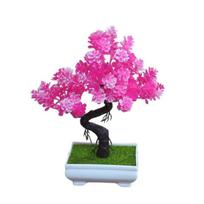 Artificial Bonsai Fake Resin Pot for Plants with Tree Indoor Small Home Office Desk Shelf Bathroom
