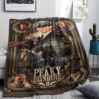 1 vnt. „Peaky Blinders“ spausdinimo flanelinis pledas, aukštos kokybės, patogus visais metų laikais, namų dekoras, šiluma ir komfortas, puikiai tinka kalėdinėms dovanoms 150cm x 200cm