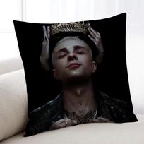Raperis EEgor Kreed pagalvės užvalkalas Namų patalynė Sofa Svetainės pagalvės užvalkalas Paprastas minkštas odos pagalvės užvalkalas Šventės dovana 30x30cm black