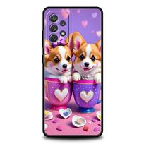 Cute Corgi Dog Phone Case for Samsung Galaxy A55 A35 A17 A07 A15 A13 A25 A51 A71 A72 A73 A32 A52 A52S A41 5G Soft TPU Shell Bags samsung a72  5G black