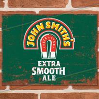 JOHN SMITHS Metal Signs Man Cave Shed Garage Bar Pub Retro Poster Tin Sign UKAluminum 20x30cm（7.8x11.8inch） brown