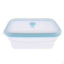 Container - Silicone Lid Collapsible Lunch Oven, Microwave, zer 1200ML white