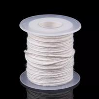 1 Roll of 61m Cotton Woven Candle Wick DIY Handmade Candle Wick 24 Strands Candle Wick Thread white