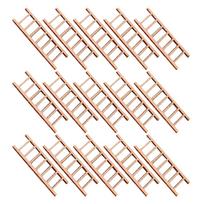 15Pcs Succulent Bonsai Mini Wooden Staircase Creative DIY Home Store Scenery Stairway Ornaments Microlandscape Decor 6X2.2X0.2CM beige