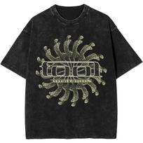 2026 Unisex Drabužiai Marškinėliai Vyriški Grafiniai Marškinėliai Unisex Roko Įrankio Grupė Lateralus Sunkiojo Metalo Muzika Vintage Išplauti Apvalus Kaklas Y2k M gray