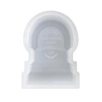 Tombstone Mold DIY Epoxy Resin Silicone Mold Halloween Plaster Candle Mould Gift white