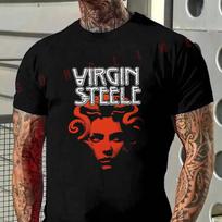 2026 Motorcycle Virgin Steele Medusa Print Tshirt Mens Cycling Sportswear Short Sleeve Top Te L black